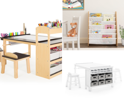 Homeschool Space: Shared Tables, Storage & Simple Setup cover photo collage