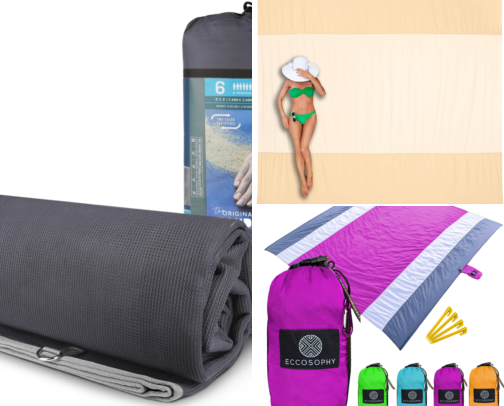 I Finally Found Beach Gear That Repels Sand and Shakes Clean Instantly cover photo collage
