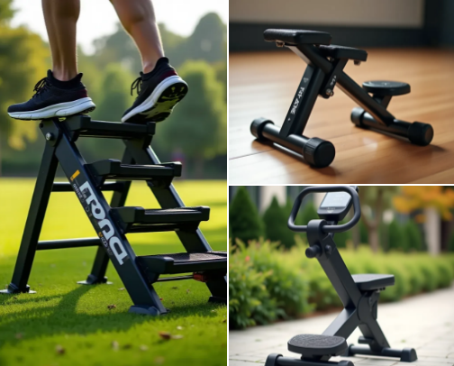 Lazy? Try This 10-Min Stepper HIIT!" cover photo collage