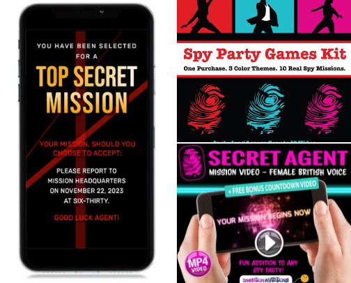 Epic Secret Agent Spy Party Ideas! cover photo collage