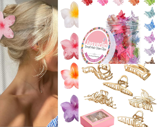 Hair accessories cover photo collage