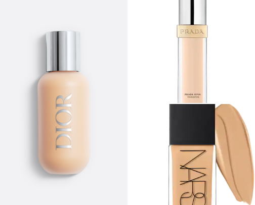 Makeup products only for face . cover photo collage