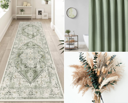 Sage Green/Beige Home Decor cover photo collage