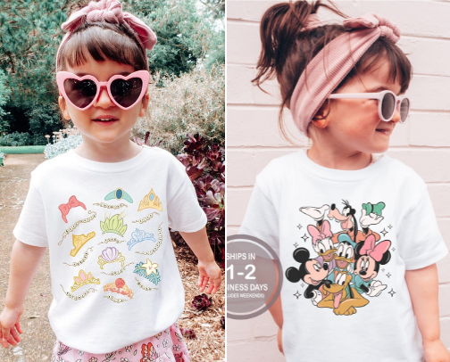 Disney World Shirts for Toddler Girls cover photo collage