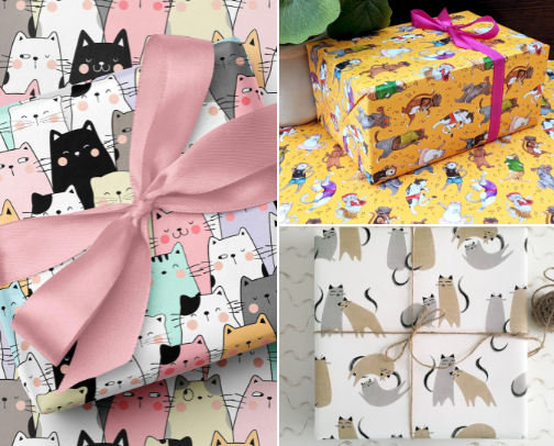 Gift Wrap for Cat Lovers cover photo collage