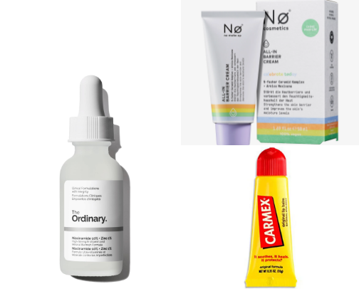 Products for dry skin💄 cover photo collage