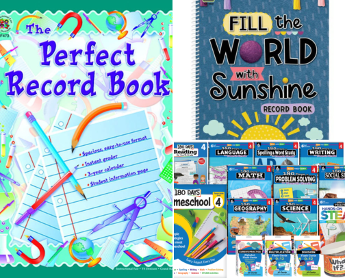 Report Card Templates I Finally Found for My Homeschool Portfolio Binder cover photo collage