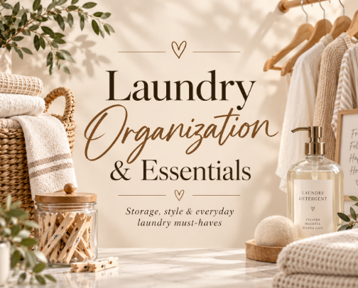 Laundry Room Organization & Essentials cover photo collage