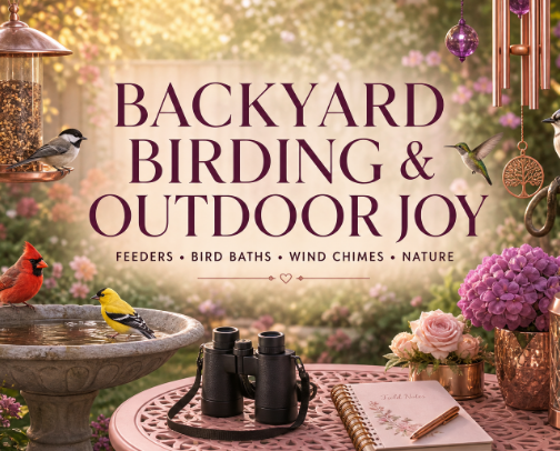 Backyard Birding, Feeders, Wind Chimes & Outdoor Joy 🐦 cover photo collage