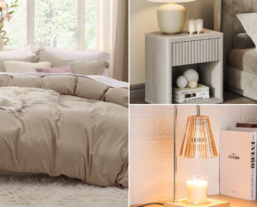 Amazon Neutral Bedroom Essentials that I'm Loving Right Now! cover photo collage