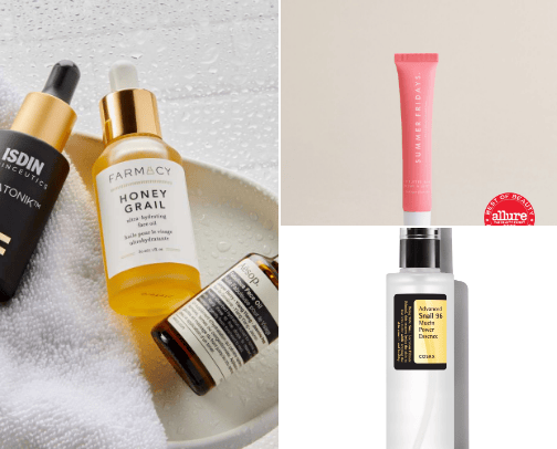 skincare/makeup cover photo collage