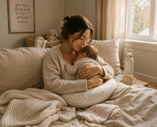 Breastfeeding Essentials for New Moms cover photo collage