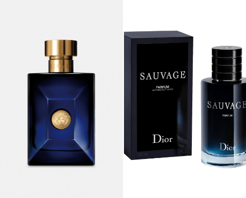 Men perfumes cover photo collage
