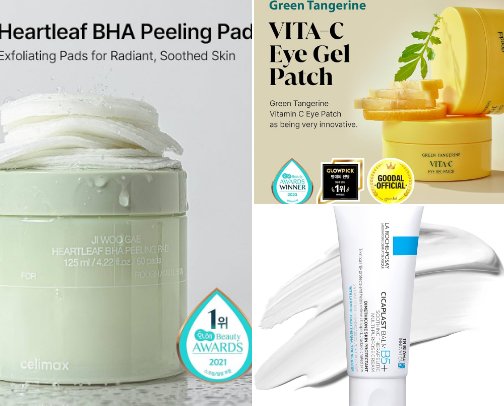 Go-to skincare products cover photo collage