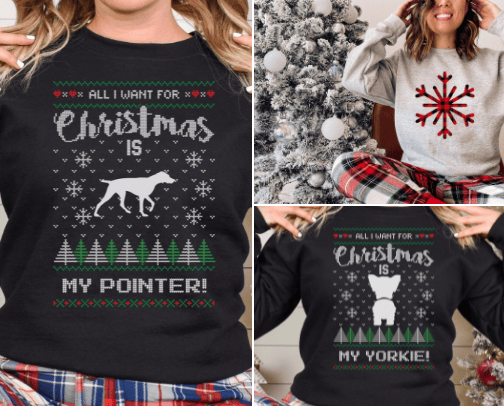 The Best of Etsy's Holiday Crewneck Sweatshirts cover photo collage