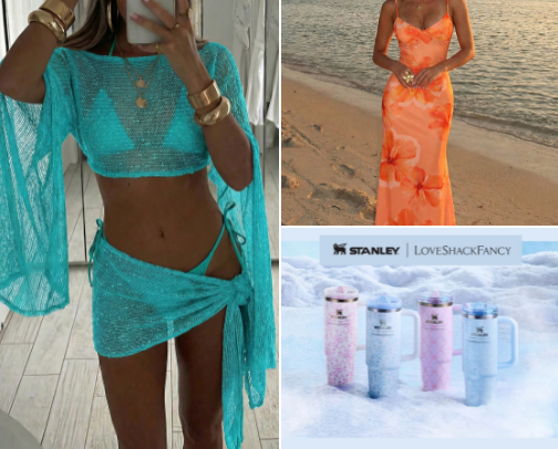 Summer must haves 👙🌊☀️🌺 cover photo collage