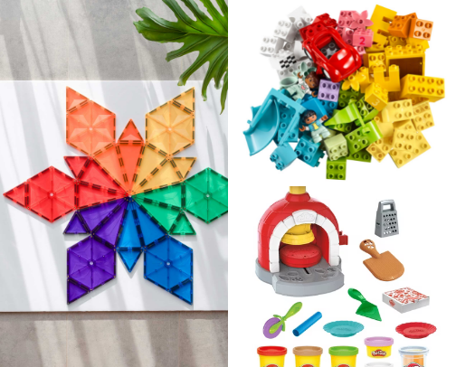 Kid toys and entertainment cover photo collage