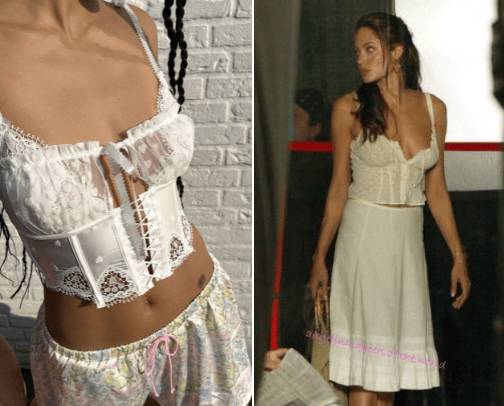 Romantic White Lace (Angelina Jolie in Mr. & Mrs. Smith) cover photo collage