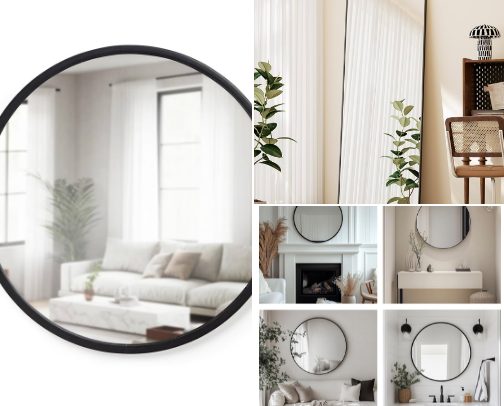 Top 10 Decorative Round Mirrors for Bathroom Wall Decor cover photo collage