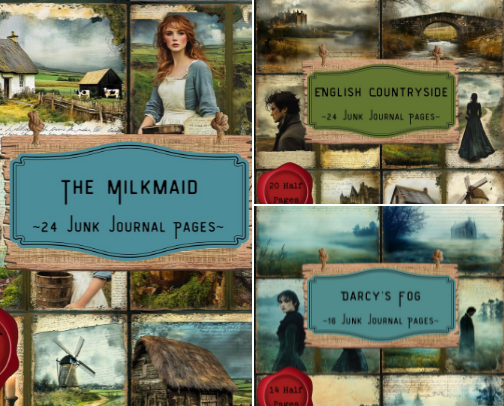 English Rambles Junk Journal Kits cover photo collage