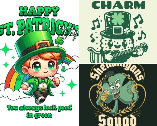 editable tshirt designs for st patricks day cover photo collage