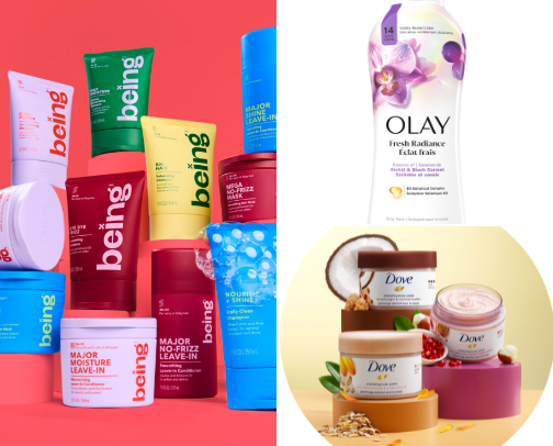 simple beauty products cover photo collage