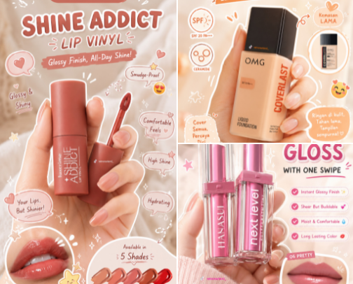 Make-up cover photo collage