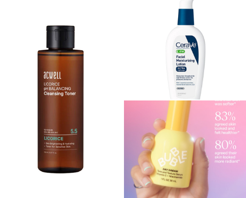 Skin care products for combination skin 🌸 cover photo collage