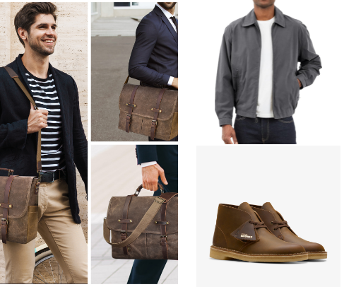 The No-Nonsense Man: A 30-Item Capsule Wardrobe for Guys Who Hate Shopping cover photo collage
