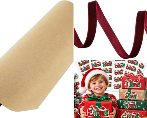 Holiday Gift Wrap Station cover photo collage