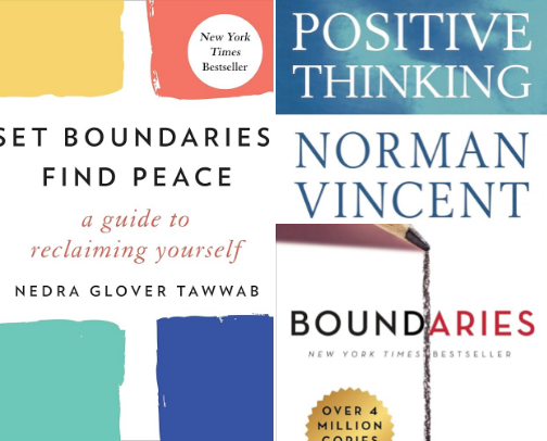 Books to aid your healing journey. cover photo collage