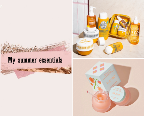 Favourite summer essentials cover photo collage