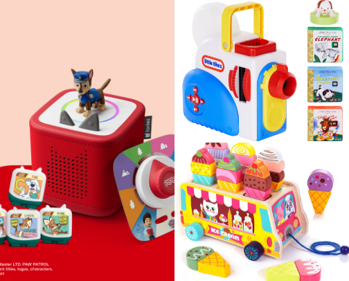 Baby/toddler toys that help cut down on screen time! 💕 cover photo collage