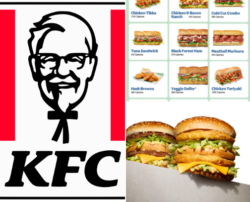 Best fast-food restaurants cover photo collage