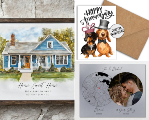 Anniversary gifts for couples by year that they will both appreciate. cover photo collage