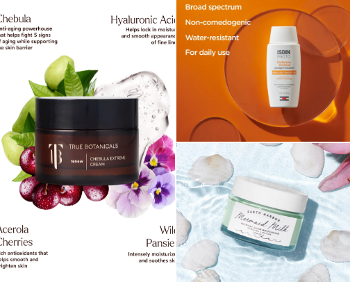 Essentials for sensitive skin: products that your skin will love. cover photo collage