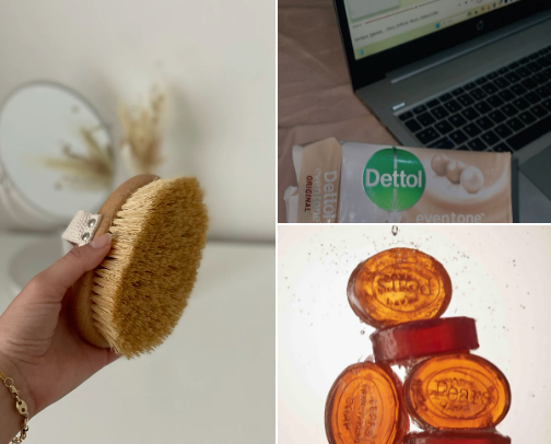 Everything an everything shower involves… 🛁 cover photo collage