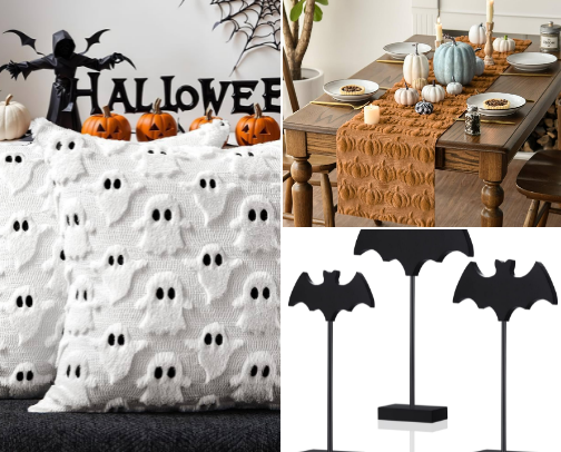 Spooky But Aesthetic: Neutral Halloween Decor cover photo collage