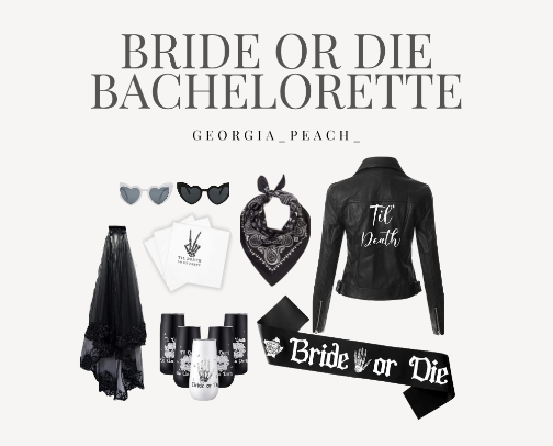 Bride or Die Bachelorette Party Theme | Amazon Party Decor & Outfits cover photo collage