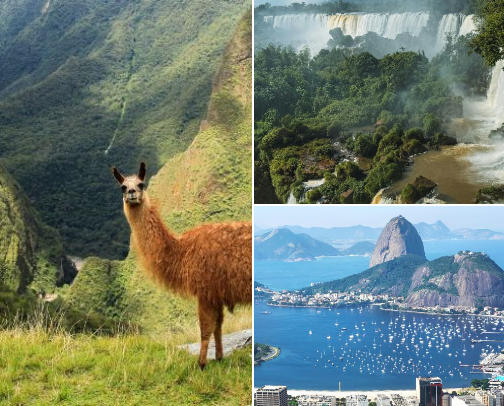 South America Travel: wild, rich, unforgettable cover photo collage
