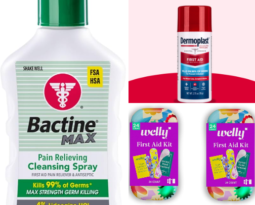 Our family's go to first aid cover photo collage