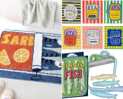 Sardine-Themed Home Decor & Kitchen Accessories cover photo collage