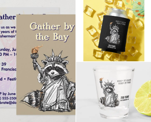 Keep It Clean, Keep It Free Liberty Raccoon cover photo collage