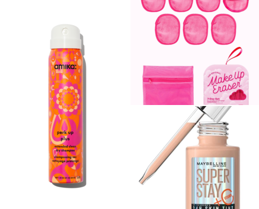 Beauty products cover photo collage