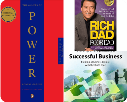 Buisniess Based Books💸 cover photo collage