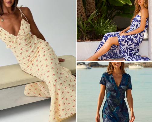 Pretty Summer Dresses That You Can Wear To Weddings, BBQs, And Everything In Between cover photo collage