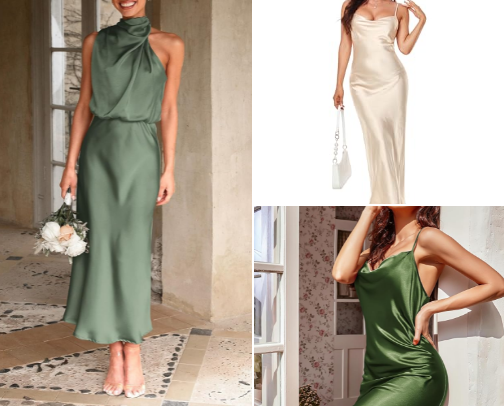 Elegant and formal dresses cover photo collage