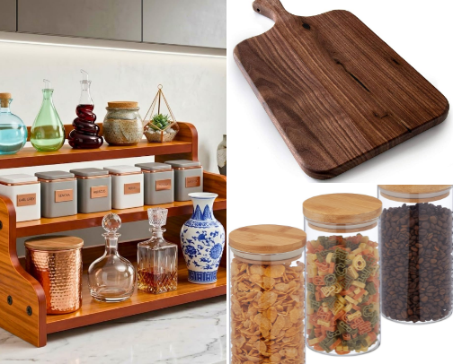 Wooden Spice Rack & Storage Must-Haves cover photo collage
