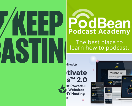 Launch Your Podcast (Tools I’d Tell My Bestie to Use) 🎙️
 (Record • Edit • Publish) cover photo collage