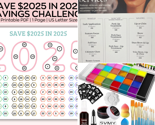 Makeup and fashion cover photo collage